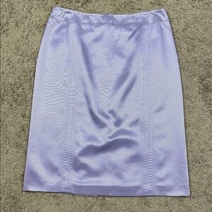 Max Mara Satin Women's Pencil Skirt Purple Made In Italy Size 10
